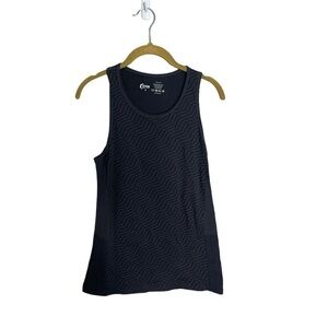 Zyia Dark Gray Zig Zag Exercise Tank Small